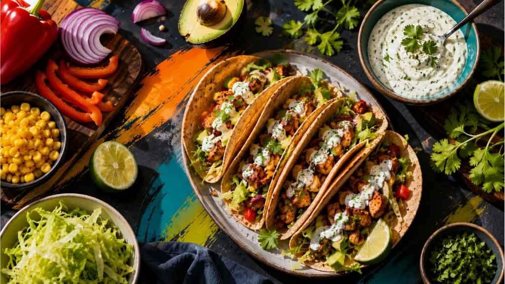 Krokante kip taco